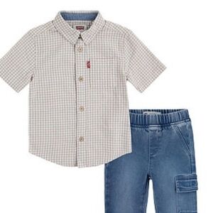 Levi's Little Boys 2-pc. Pant Set, 6, Beige